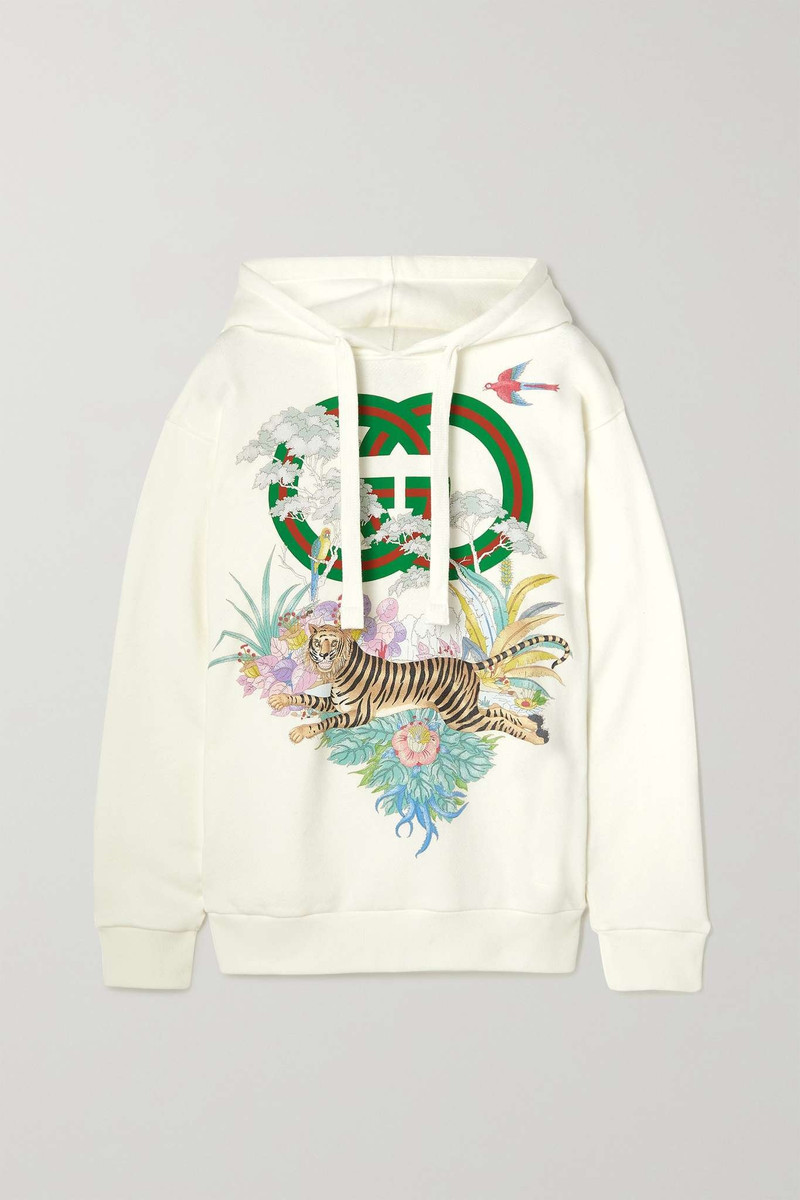 Gucci 타이거 연동 G 후드 스웨터 - 1