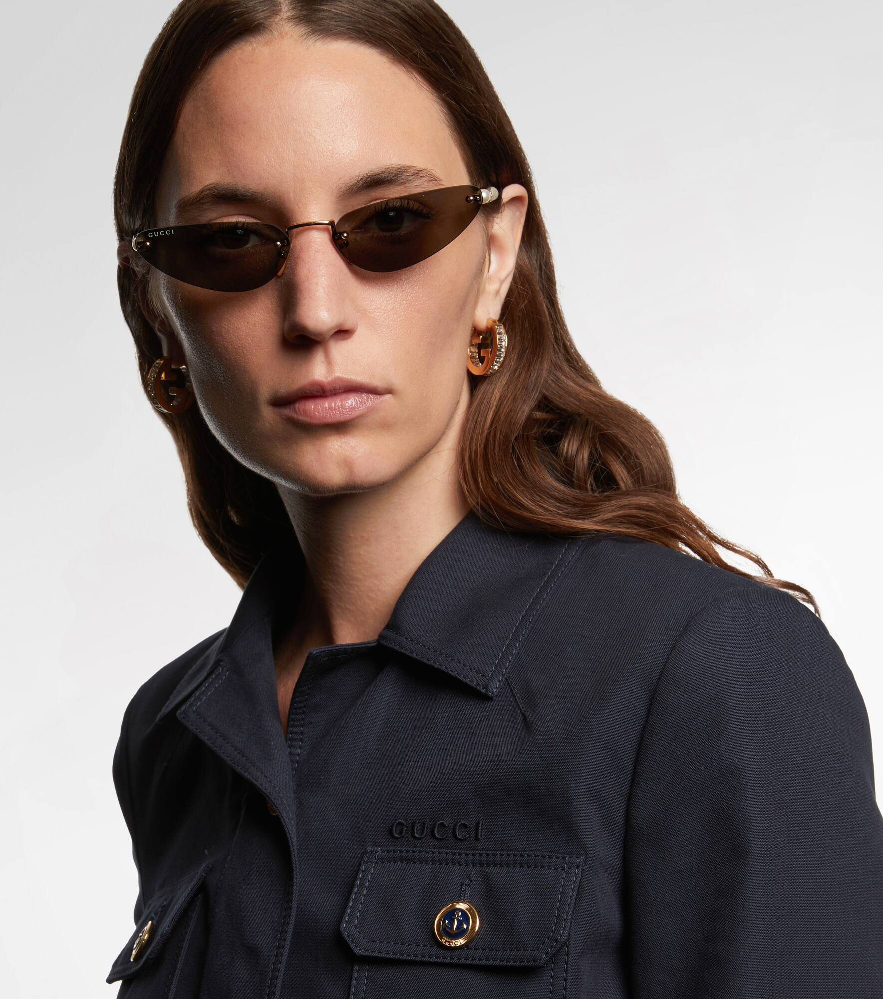 Faux pearl-embellished cat-eye sunglasses - 6