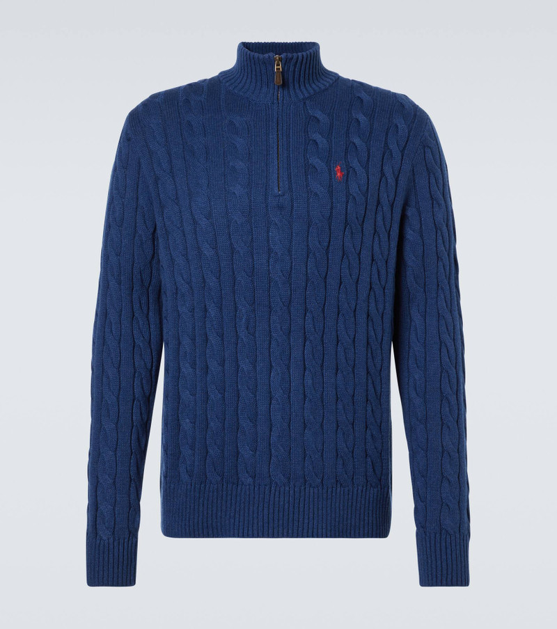 Cable-knit cotton sweater 1