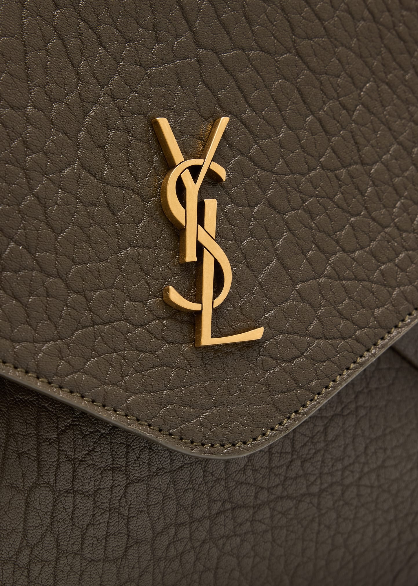 YSL Envelope Pouch in Grained Leather - 5