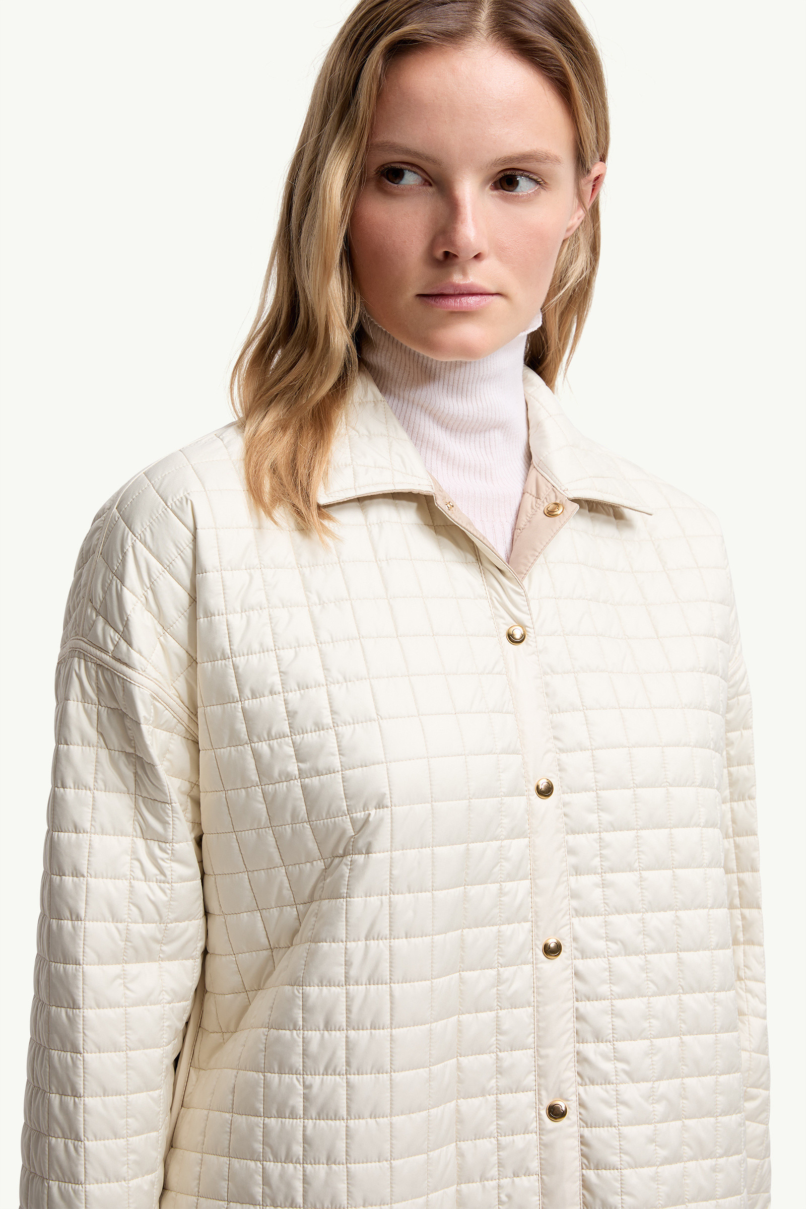 Square-Quilted Reversible Padded Shirt - 7