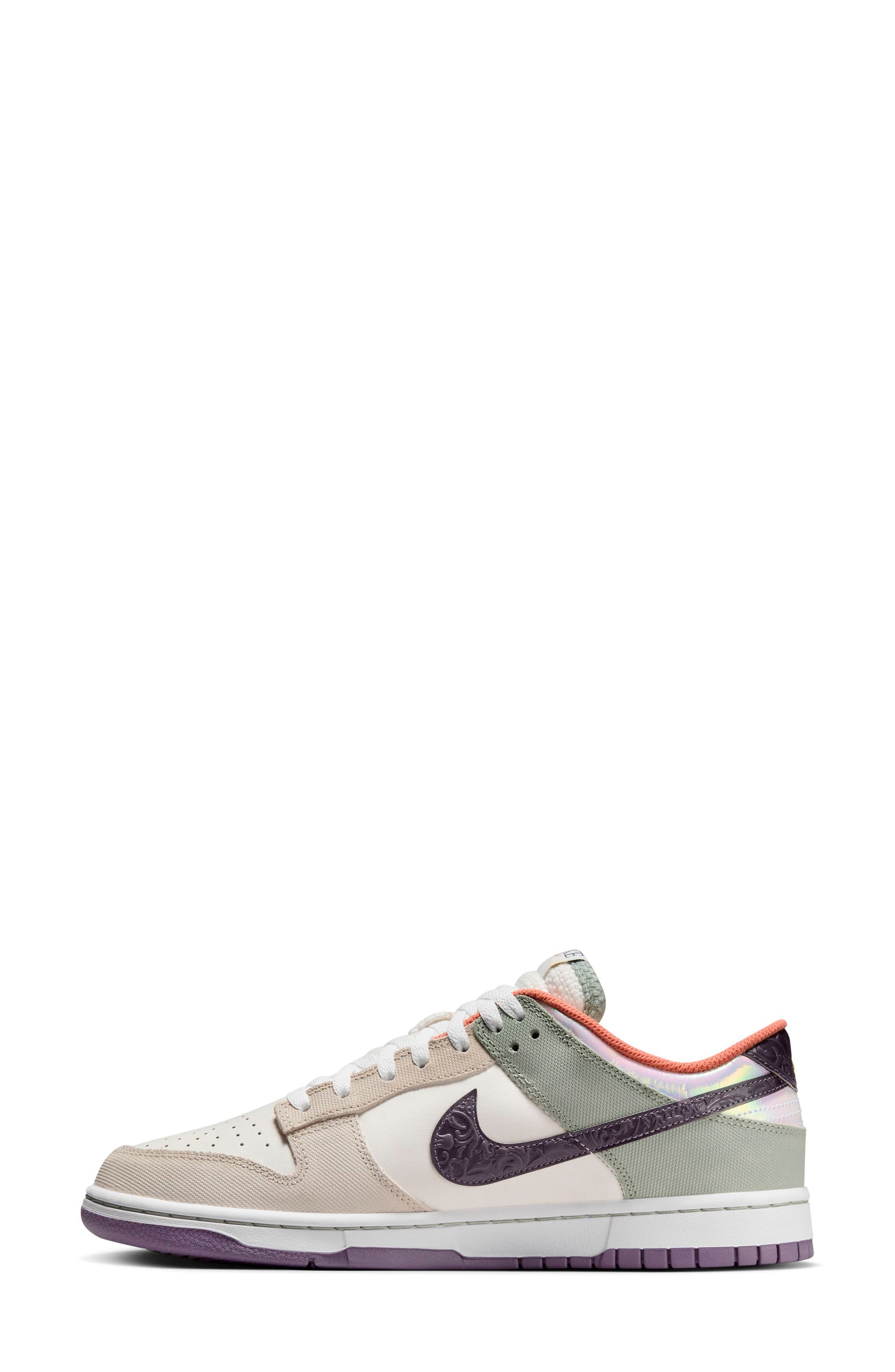 Nike Dunk Low Retro SE Basketball Sneaker in Sail/Gridiron/Bone/Jade at Nordstrom - 6