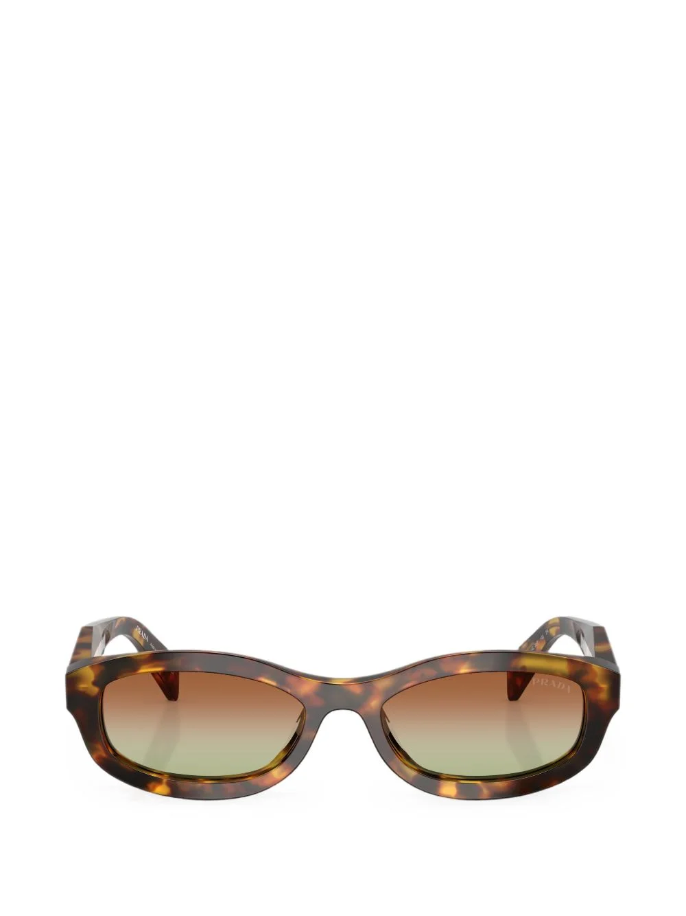 tortoise-effect rectangle-frame sunglasses - 1
