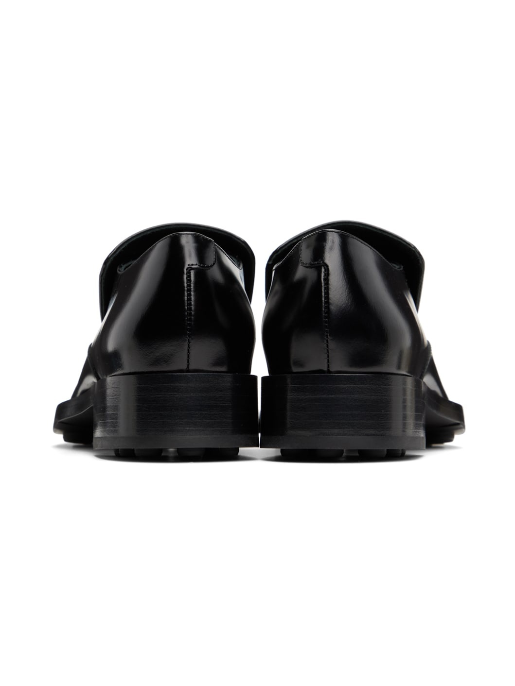 Black Metal Cap Loafers - 2