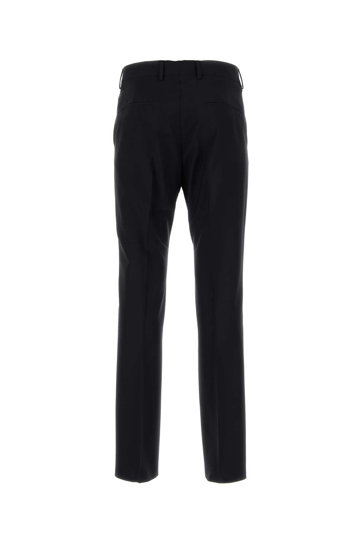 Valentino Garavani Men Midnight Blue Wool Blend Pant - 2