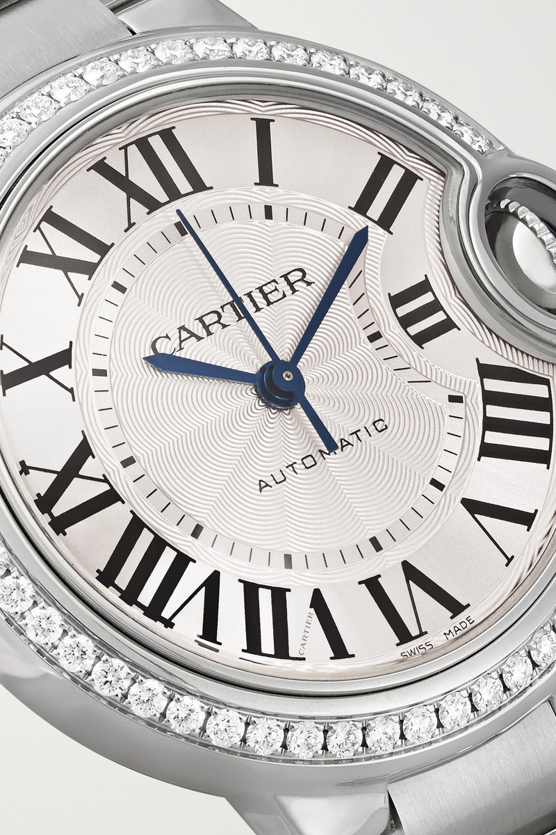 Ballon Bleu de Cartier Automatic 33mm stainless steel and diamond watch 5