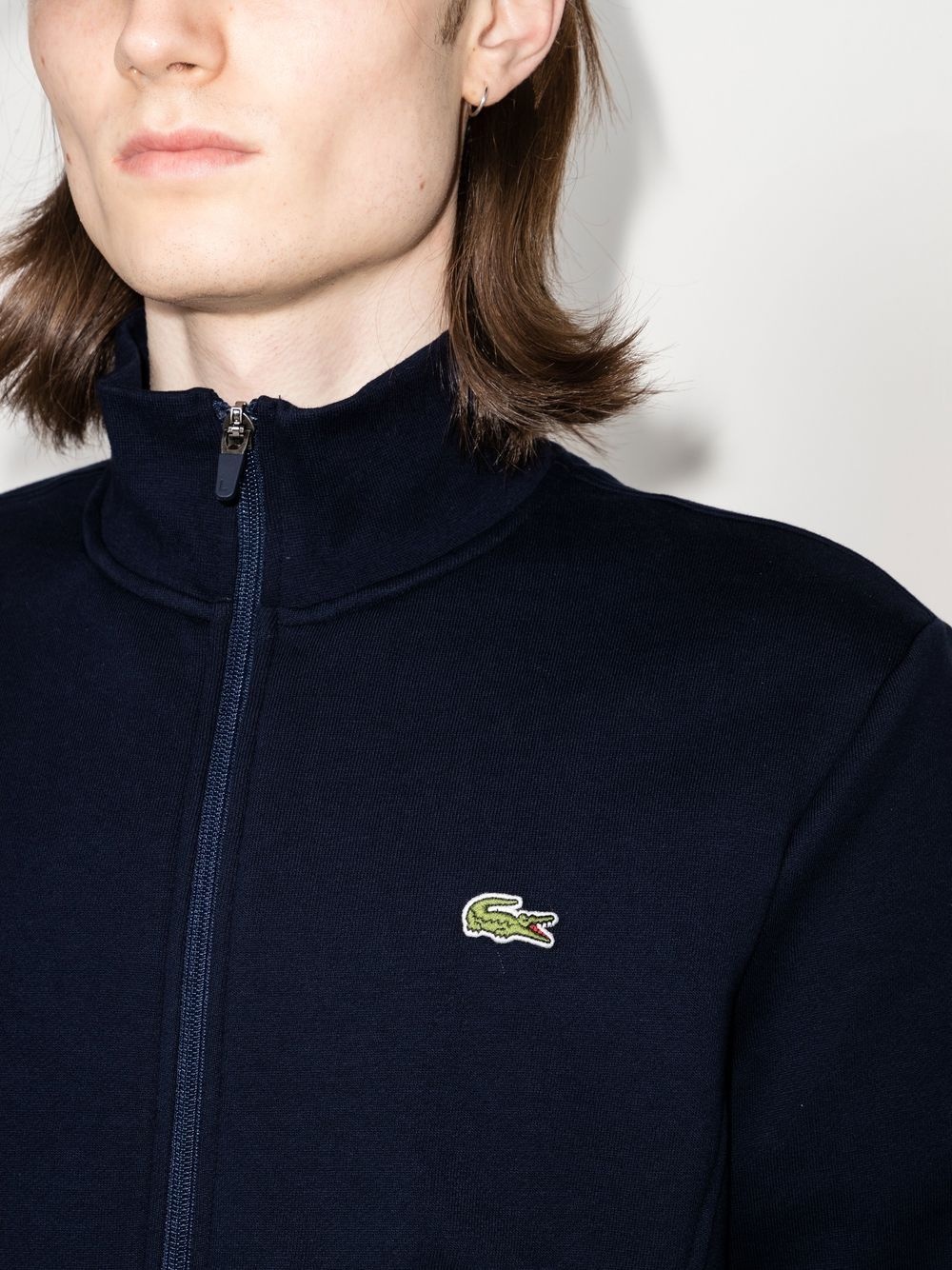 logo-embroidered track jacket - 4