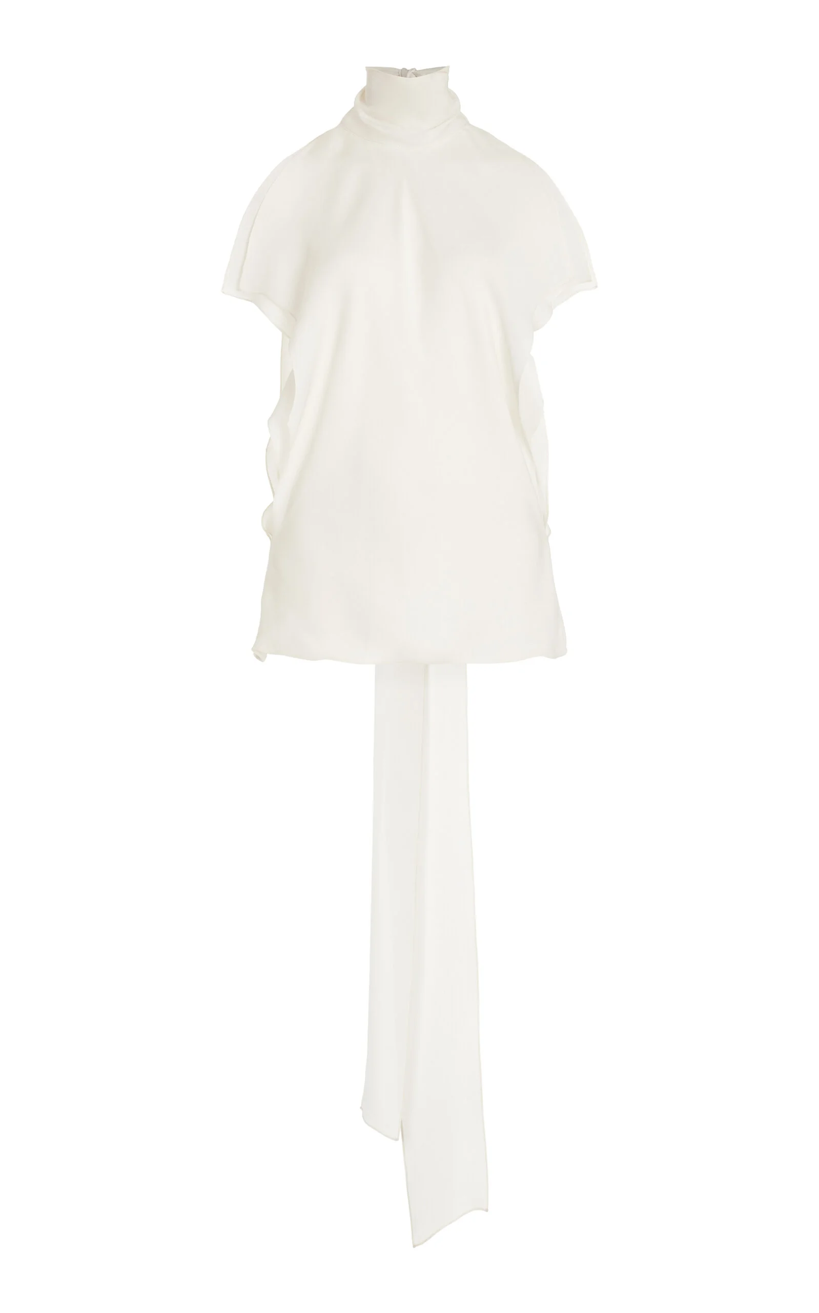 The Ilana Silk Layered Top white - 1