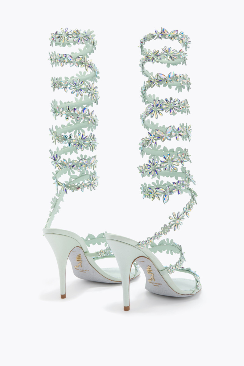 RENE CAOVILLA SUPER EVA MINT GREEN SANDAL 100 outlook