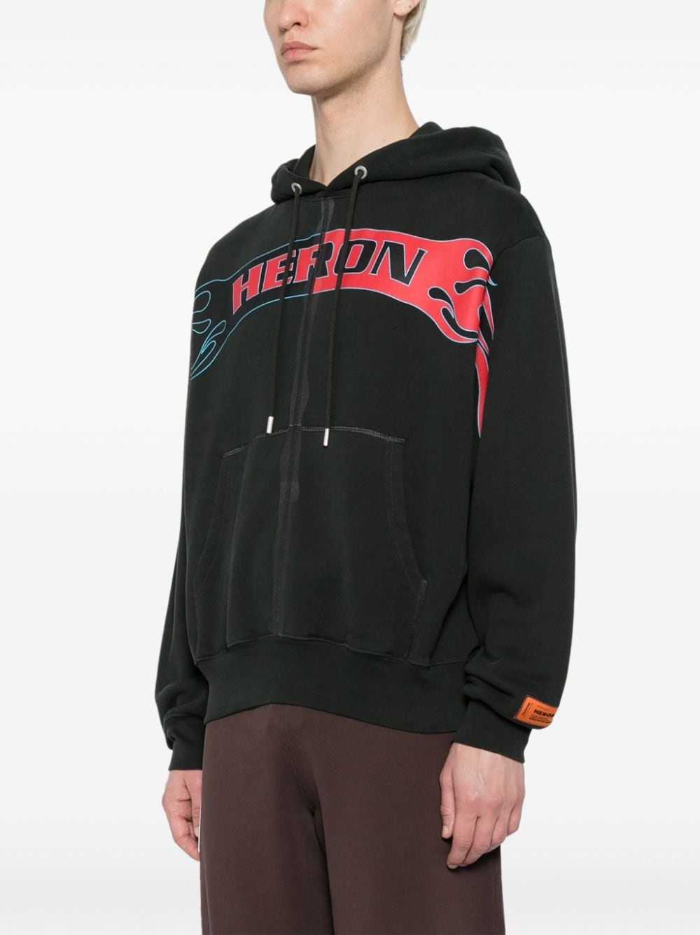logo-print zip-up hoodie - 3