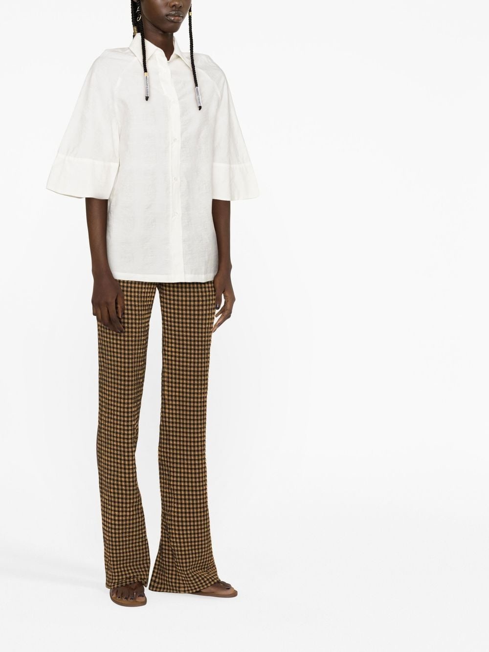 embroidered tonal shirt - 3