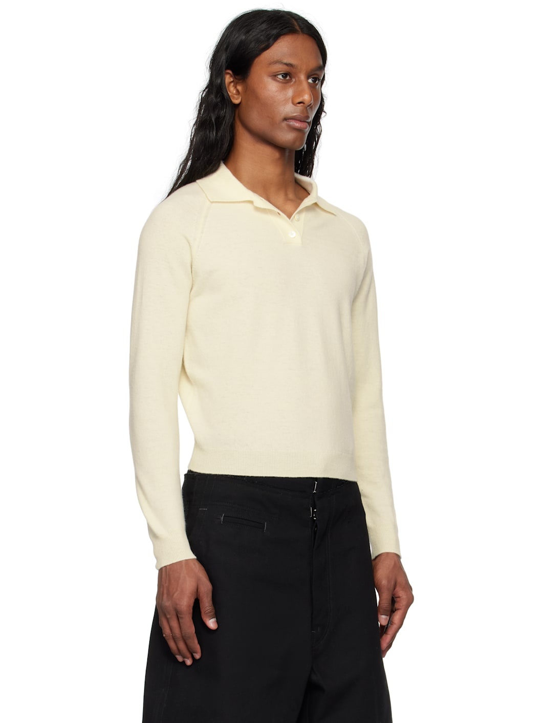Off-White Wool Polo - 2