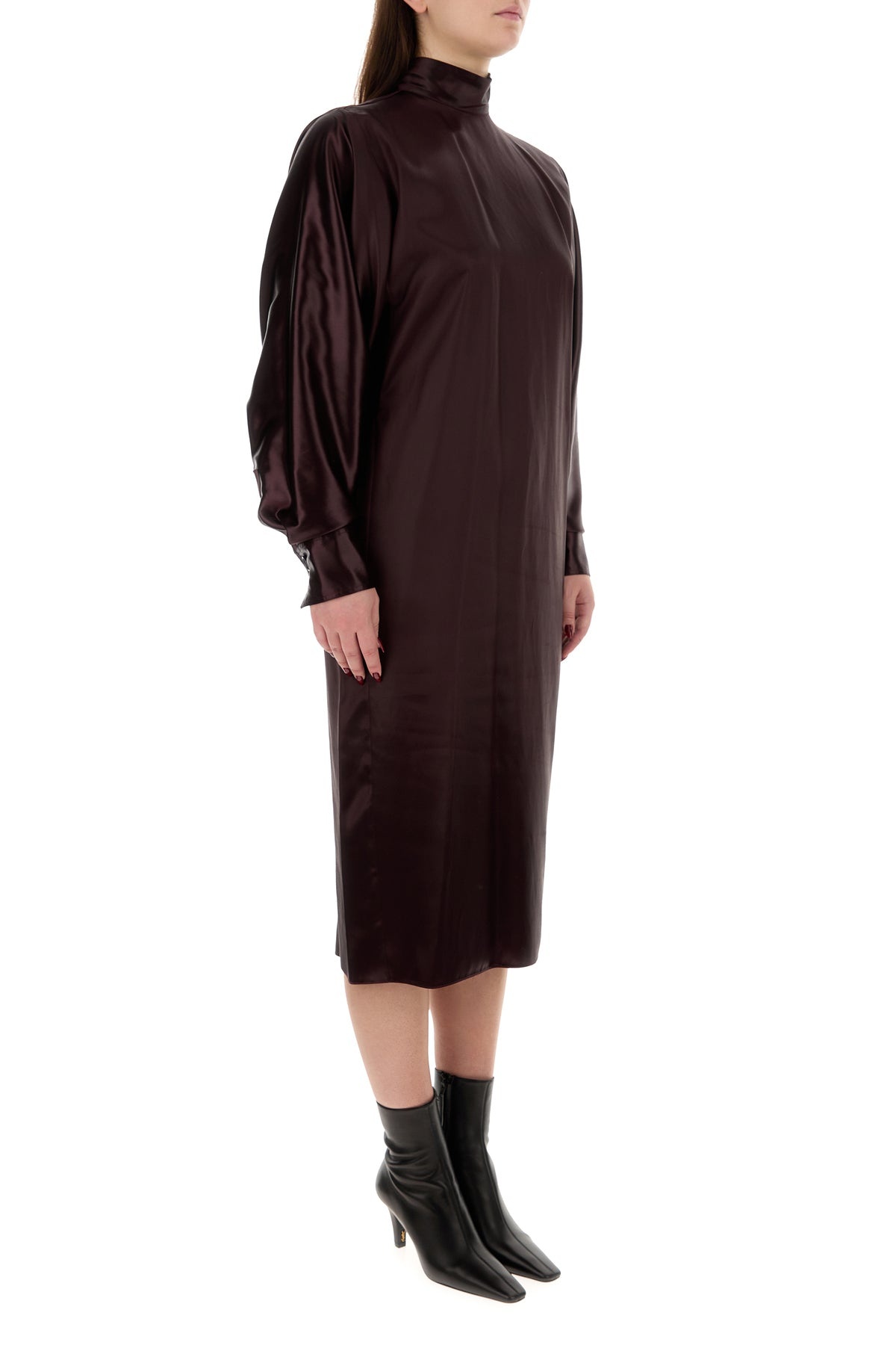 【送料&関税込】Ferragamo Burgundy Satin Dress FERRAGAMO Burgundy satin dress | gebnegozionline | REVERSIBLE