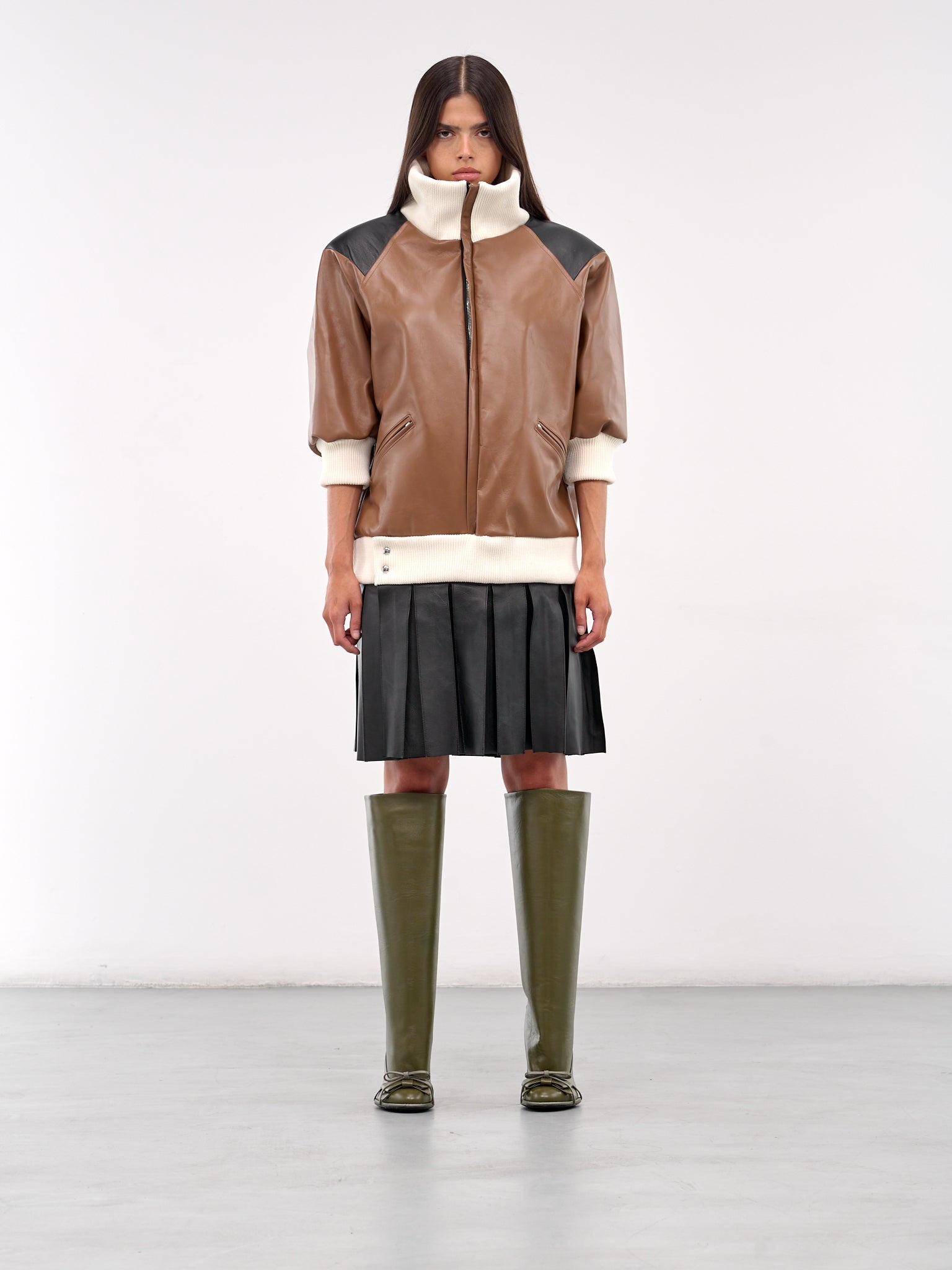 Leather Bomber Dress - 1