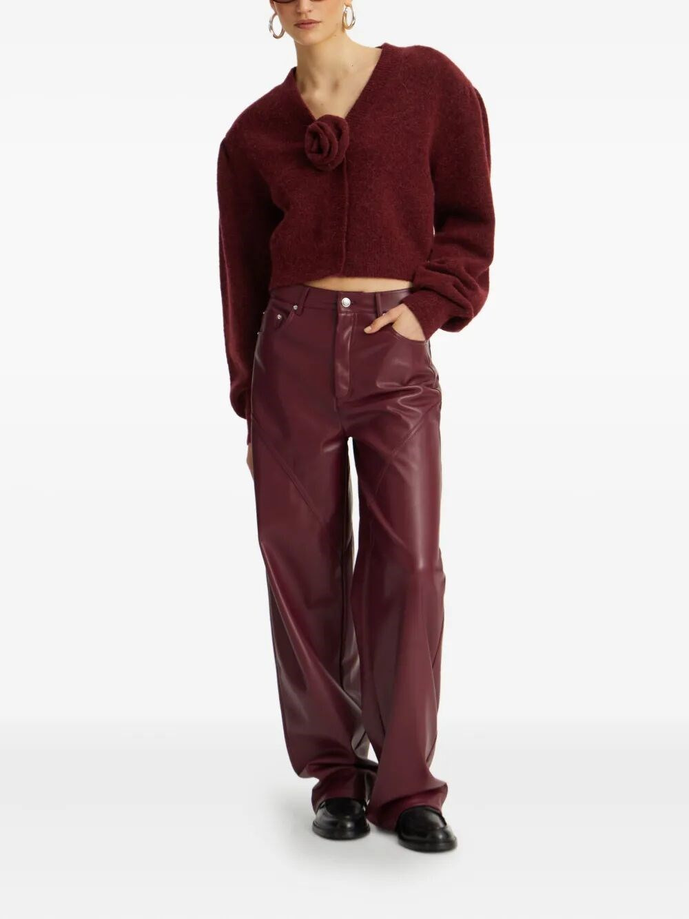 Mid Waisted Piping Pants - 2