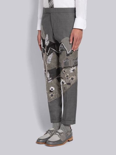 Thom Browne BULLION STITCH MESH SCENIC APPLIQUE TROUSER outlook