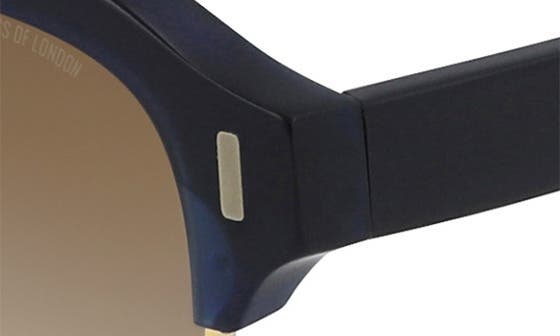 56mm Flat Top Sunglasses in Navy Blue/Gradient - 3