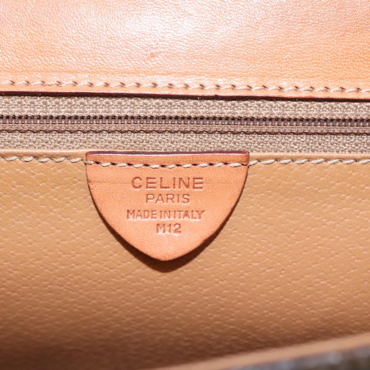 CELINE Macadam Canvas Hand Bag Pvc Leather Brown - 16
