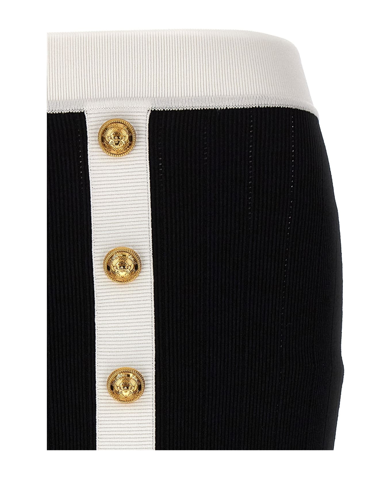 Logo Button Midi Skirt - 3