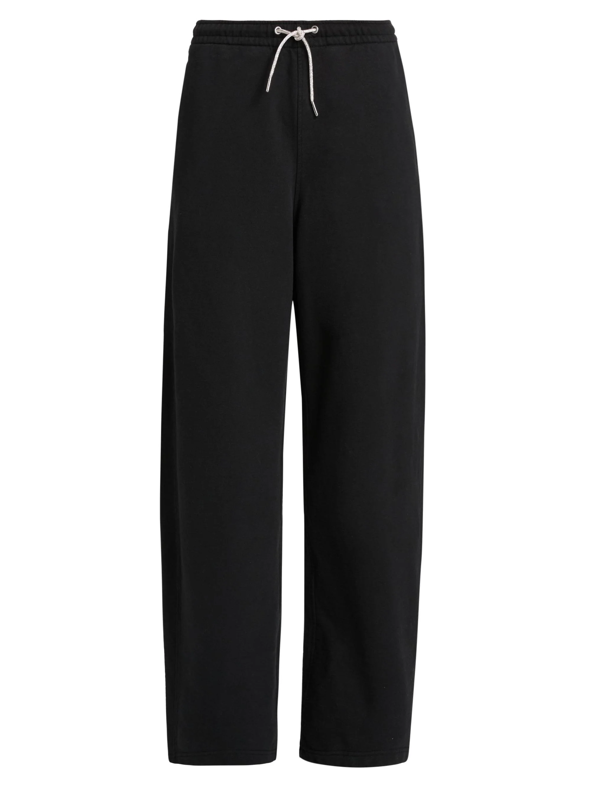 Women's Crystal Drawstring Sweatpants - Black - 1