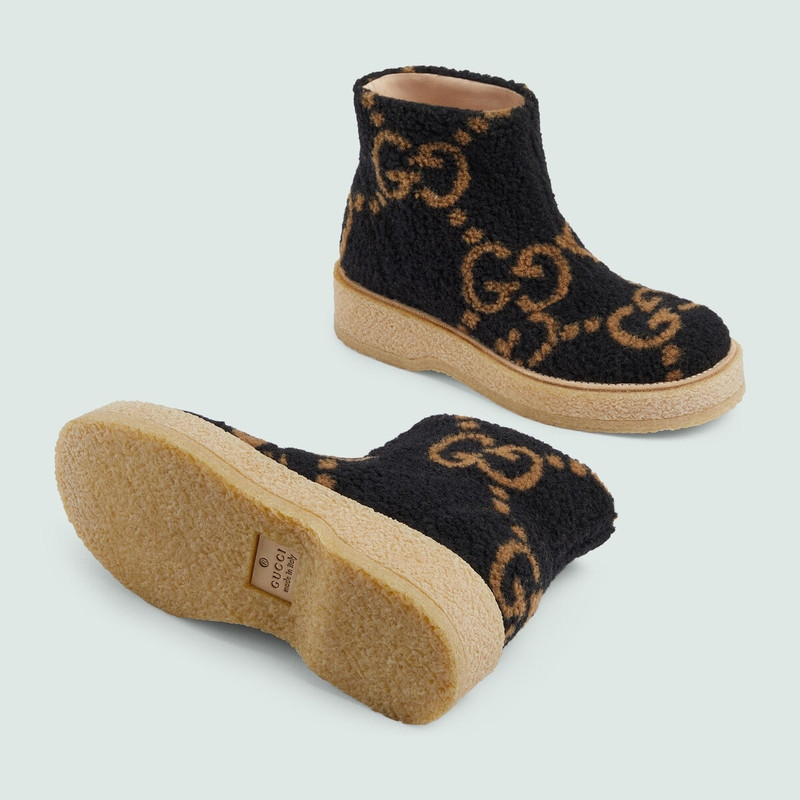 Women's GG wool effect ankle boot 7