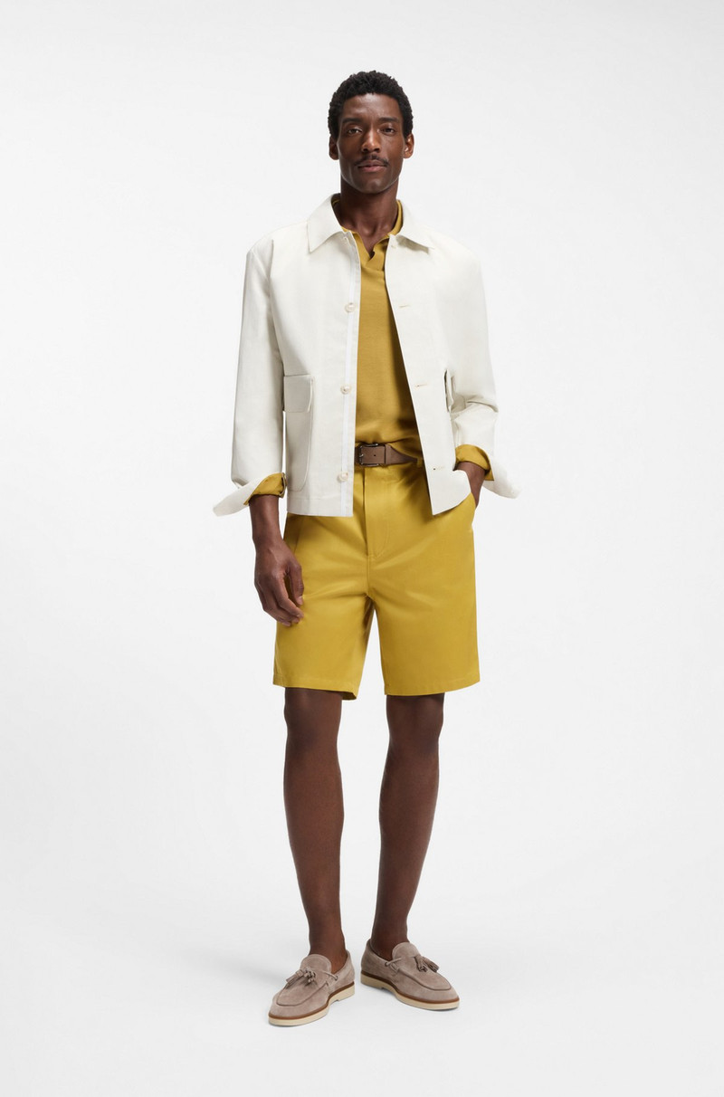 BOSS RELAXED-FIT SHORTS IN COTTON TWILL outlook