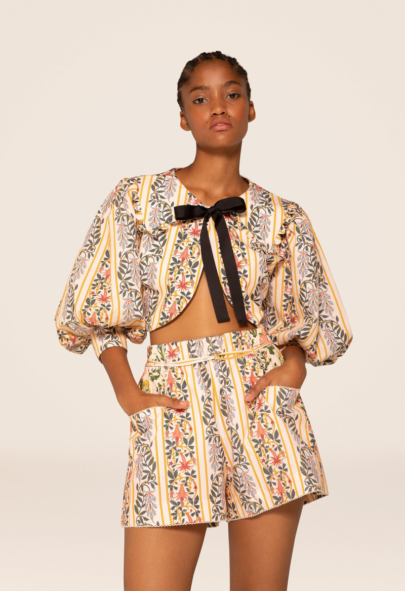 Granate Lluvia Foral Cropped Top 5