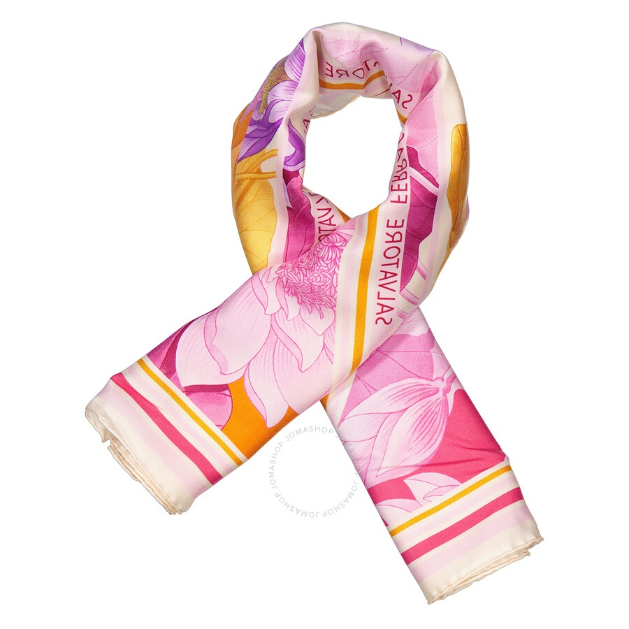 Salvatore Ferragamo Ninfee Silk Foulard Square Scarf - 5