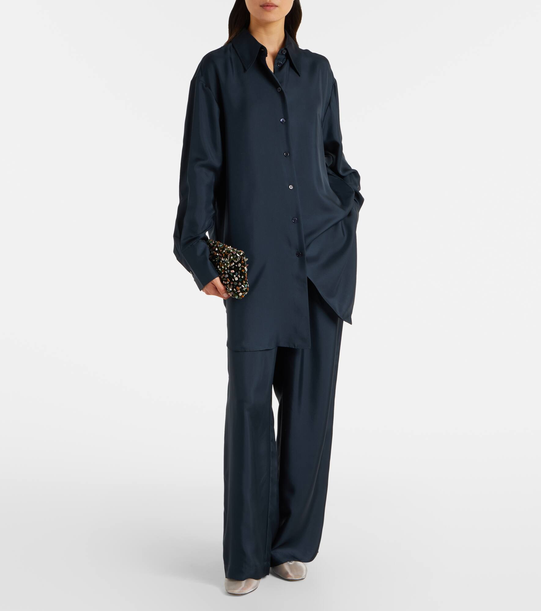 Silk palazzo pants - 2
