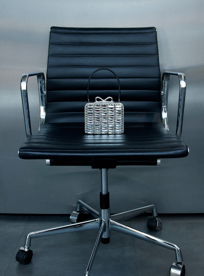 self-portrait Silver Crystal Micro Bag outlook