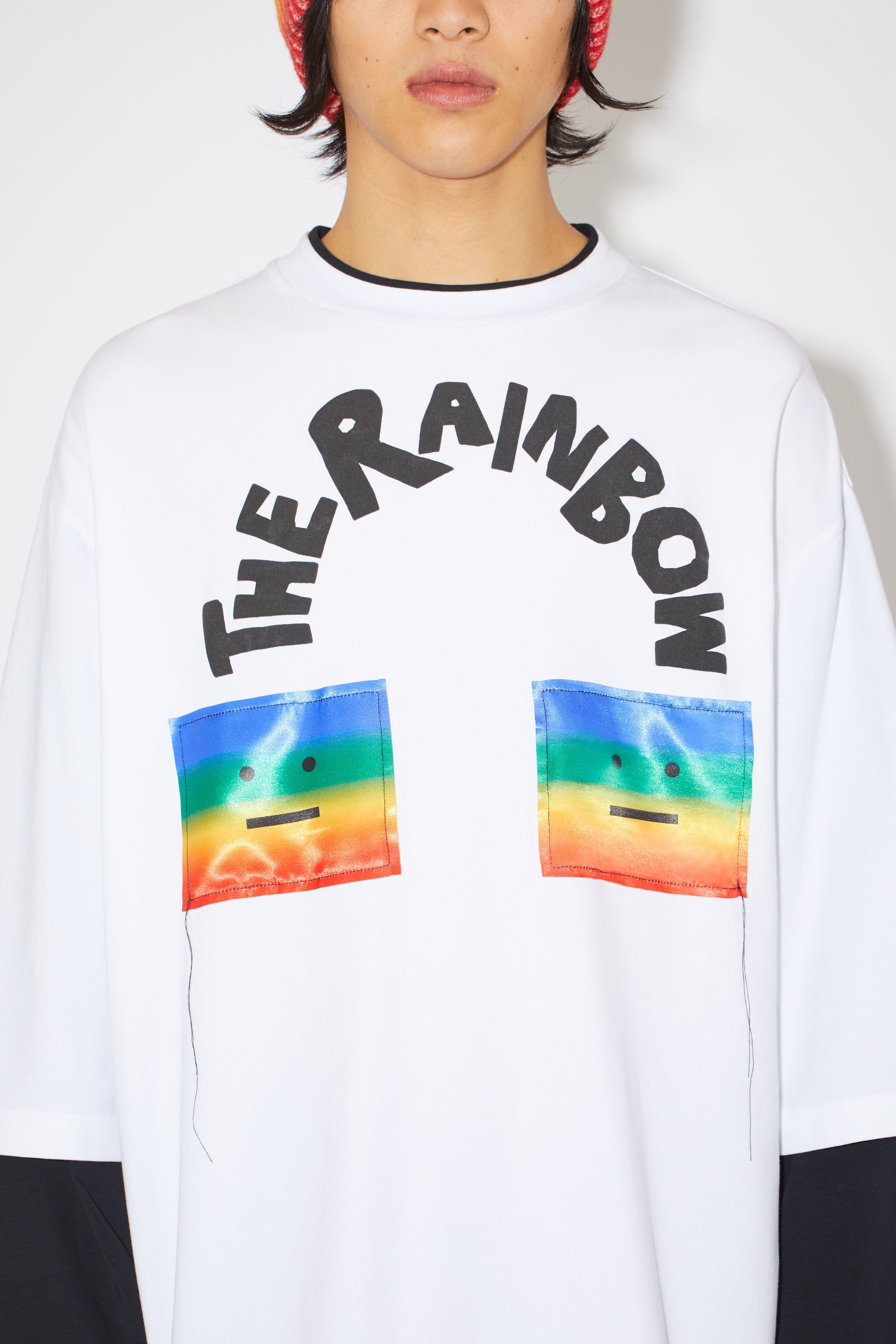 Acne Studios Rainbow long sleeve t-shirt - Optic White