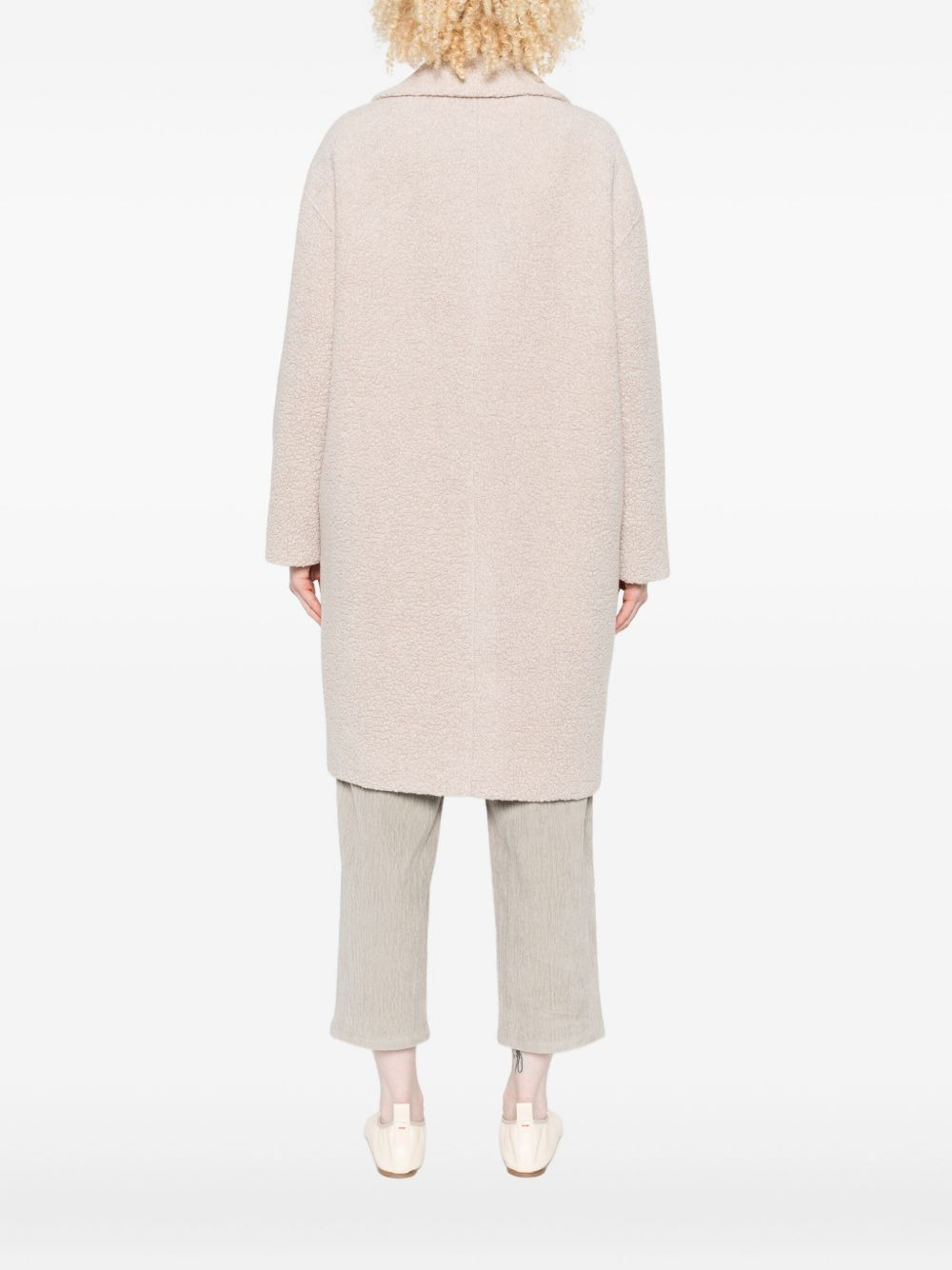 bouclé double-breasted coat - 4