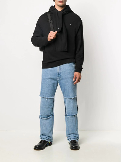 Raf Simons patchwork bootcut jeans outlook