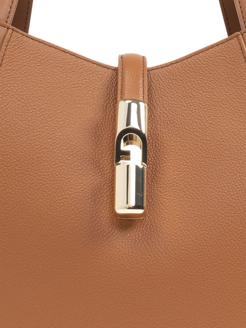 Goccia leather-panelled clasp tote bag 4