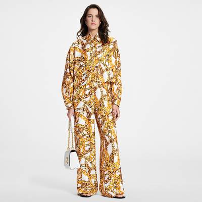 Louis Vuitton Chain Print Wide-Leg Pajama Pants outlook