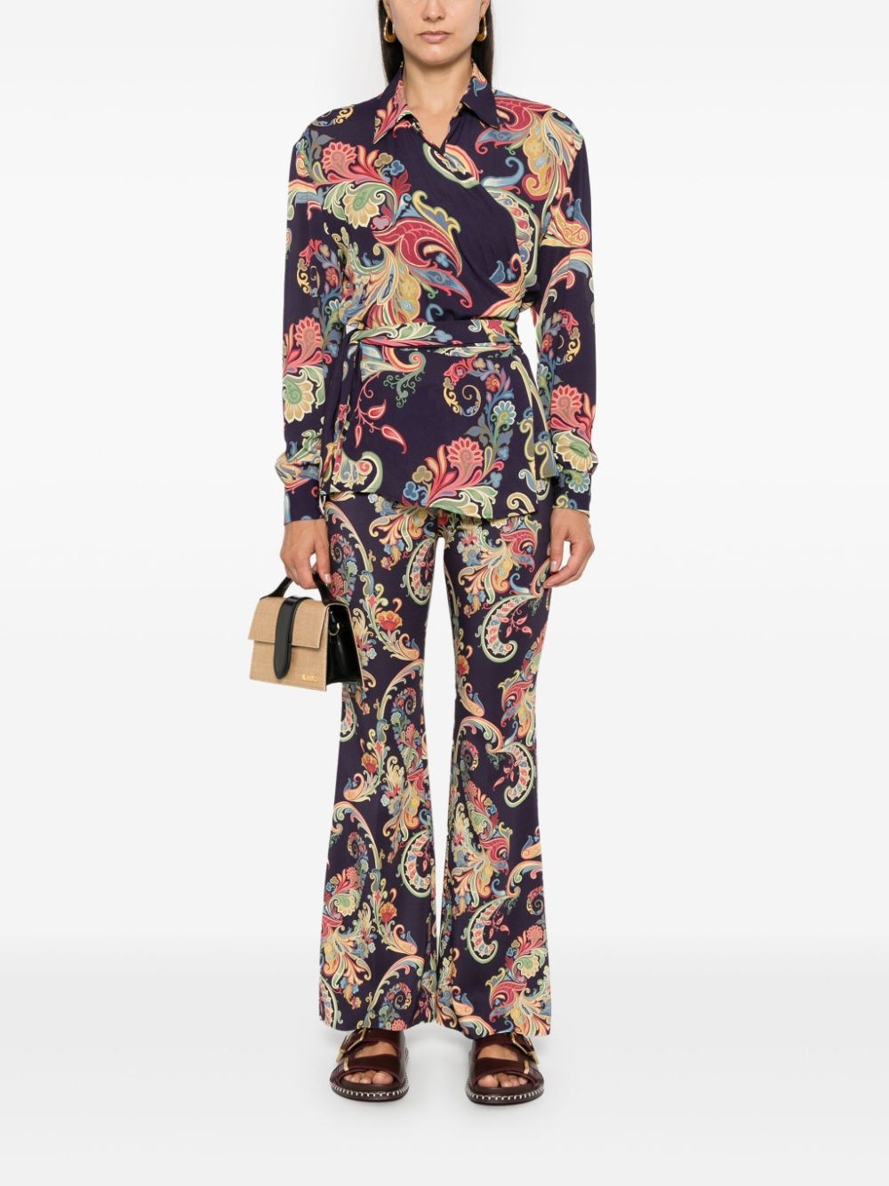 paisley-print trousers - 2