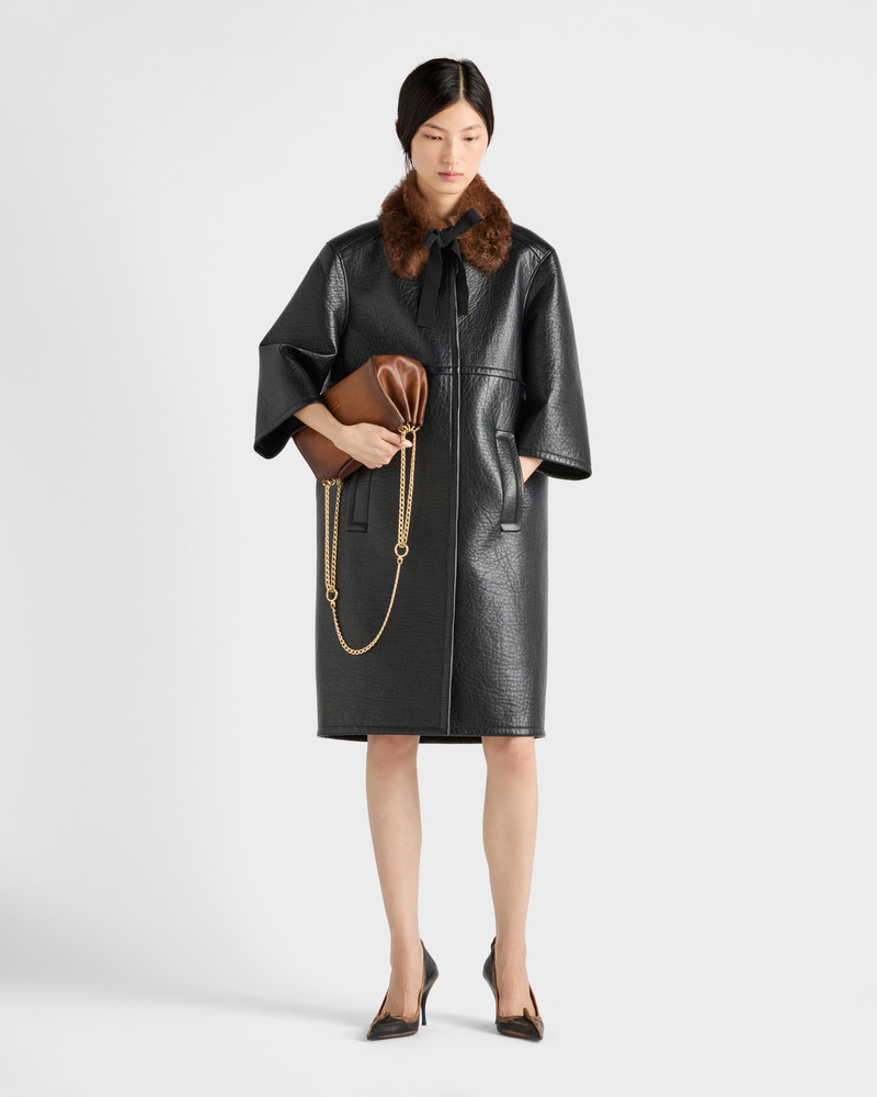 Prada Bonded leather coat outlook