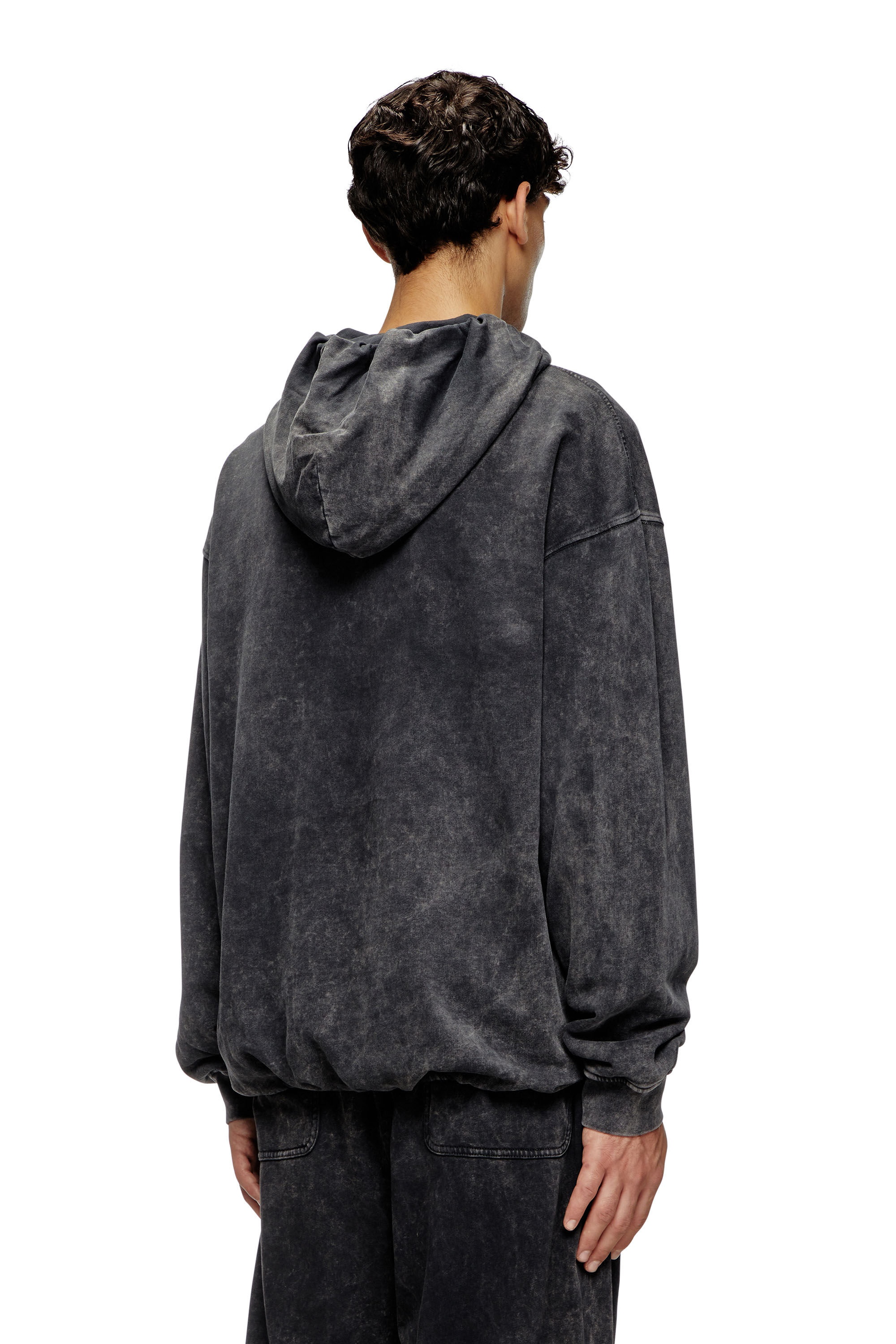 ★DIESEL★ S Max Pop Hood Black A112580EJAA9XX A112580EJAA9X Men's Hoodie with D logo patch | Black | Diesel