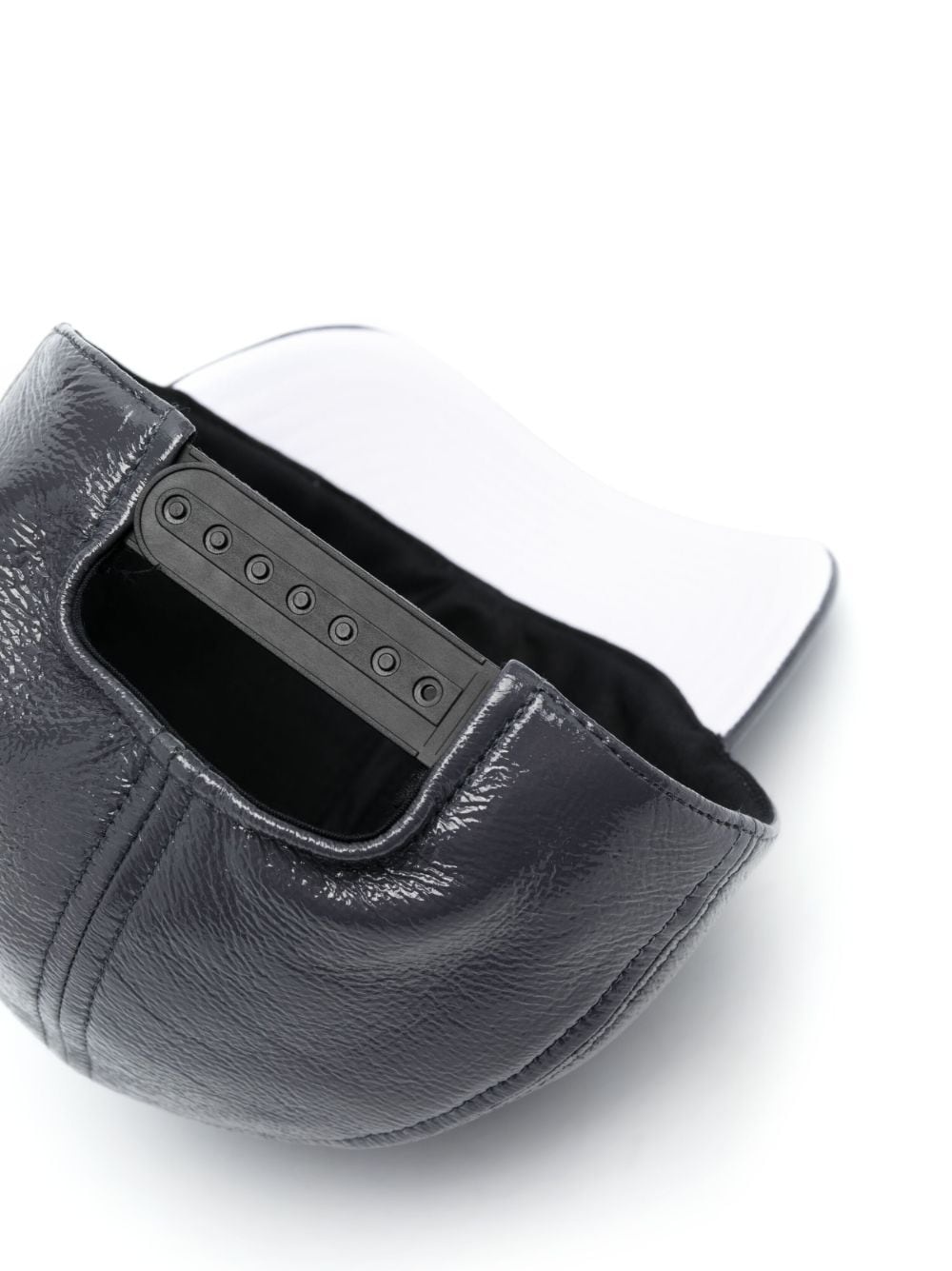 logo-embroidered glossy-finish cap - 2