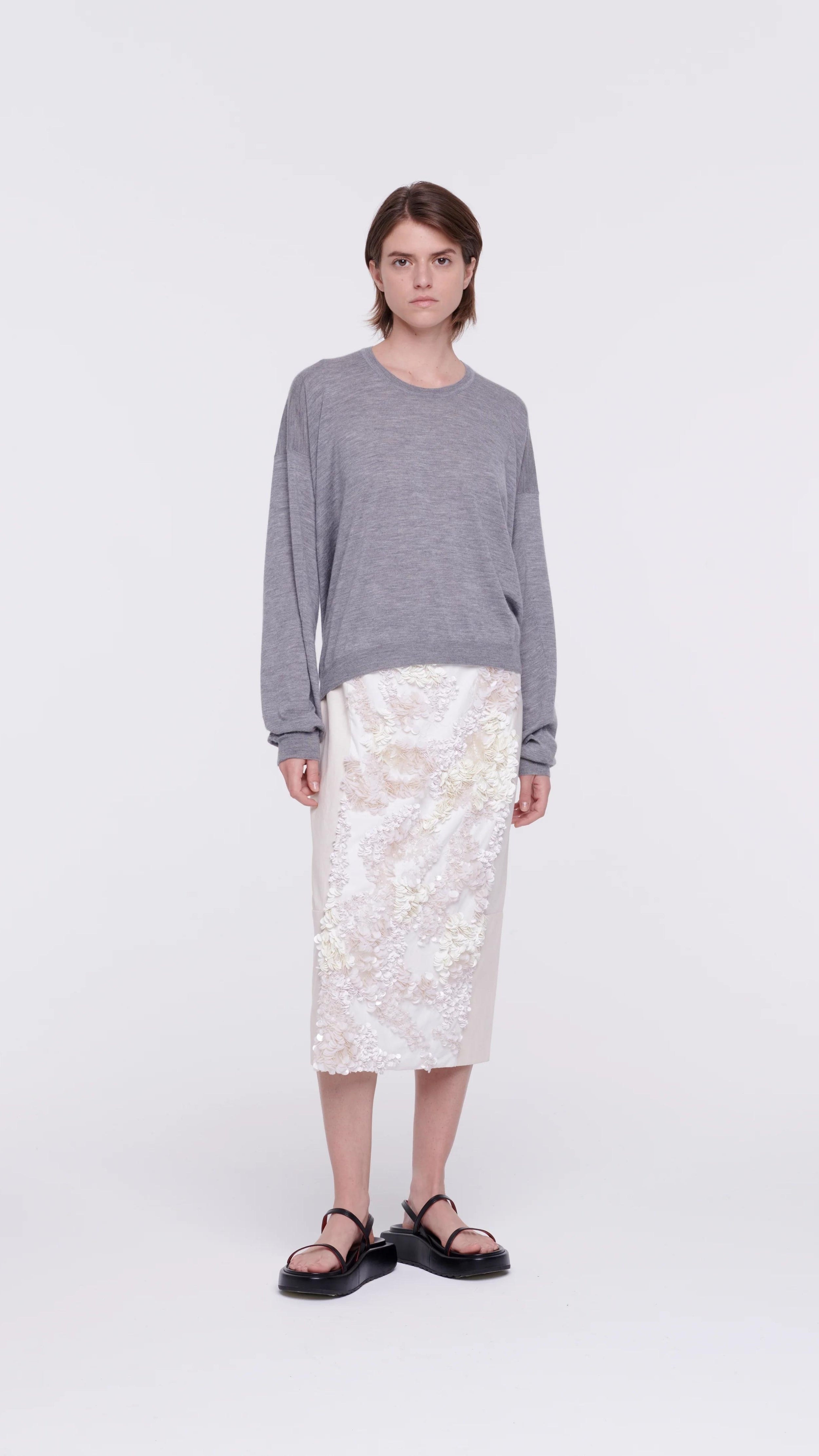 Panama Sequined Midi Skirt - 2