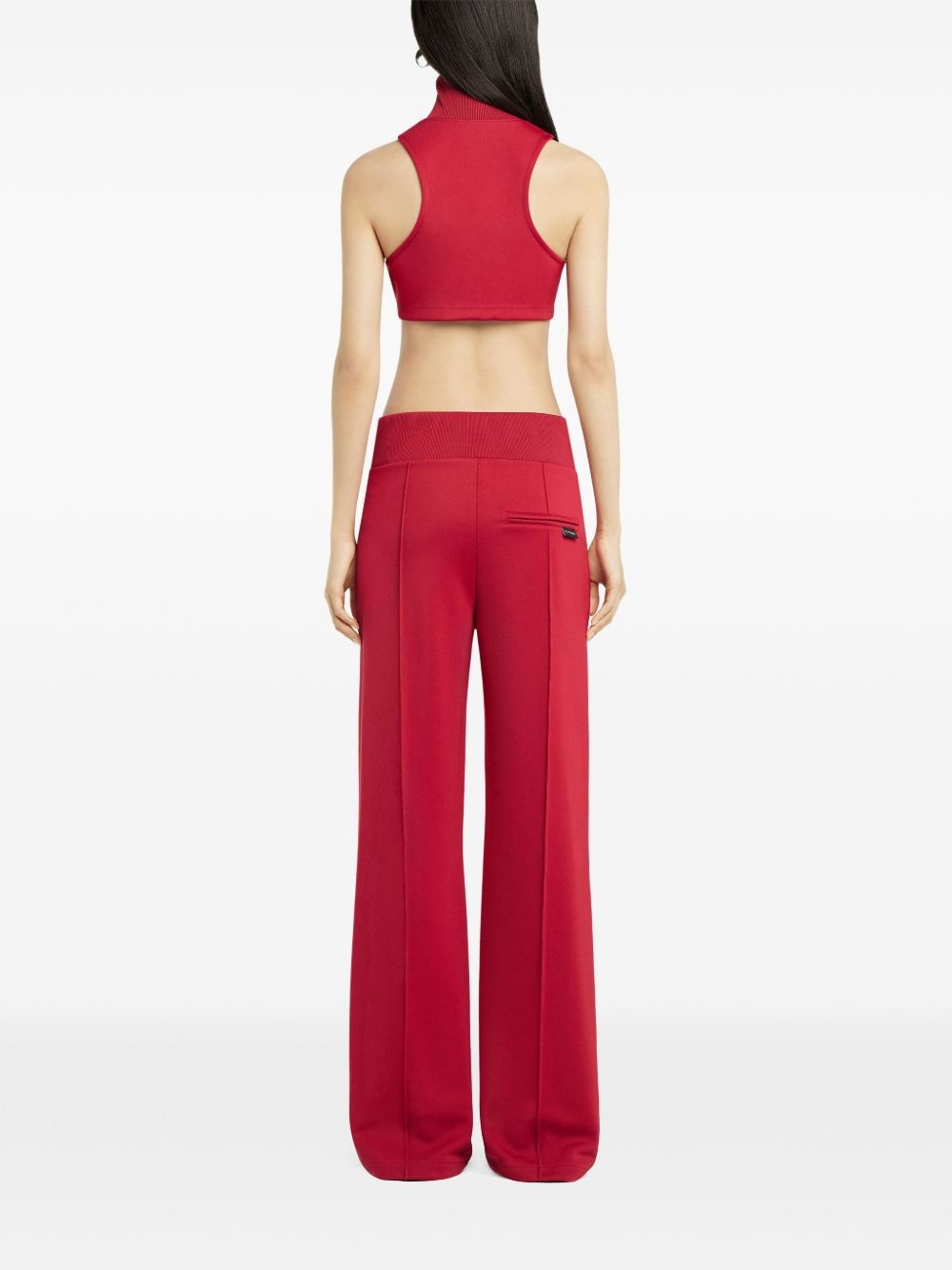 pressed crease track pants - 4