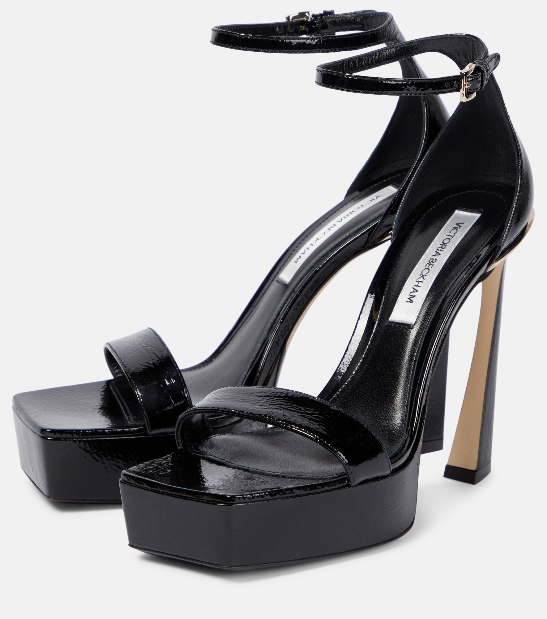 Patent leather platform sandals - 5