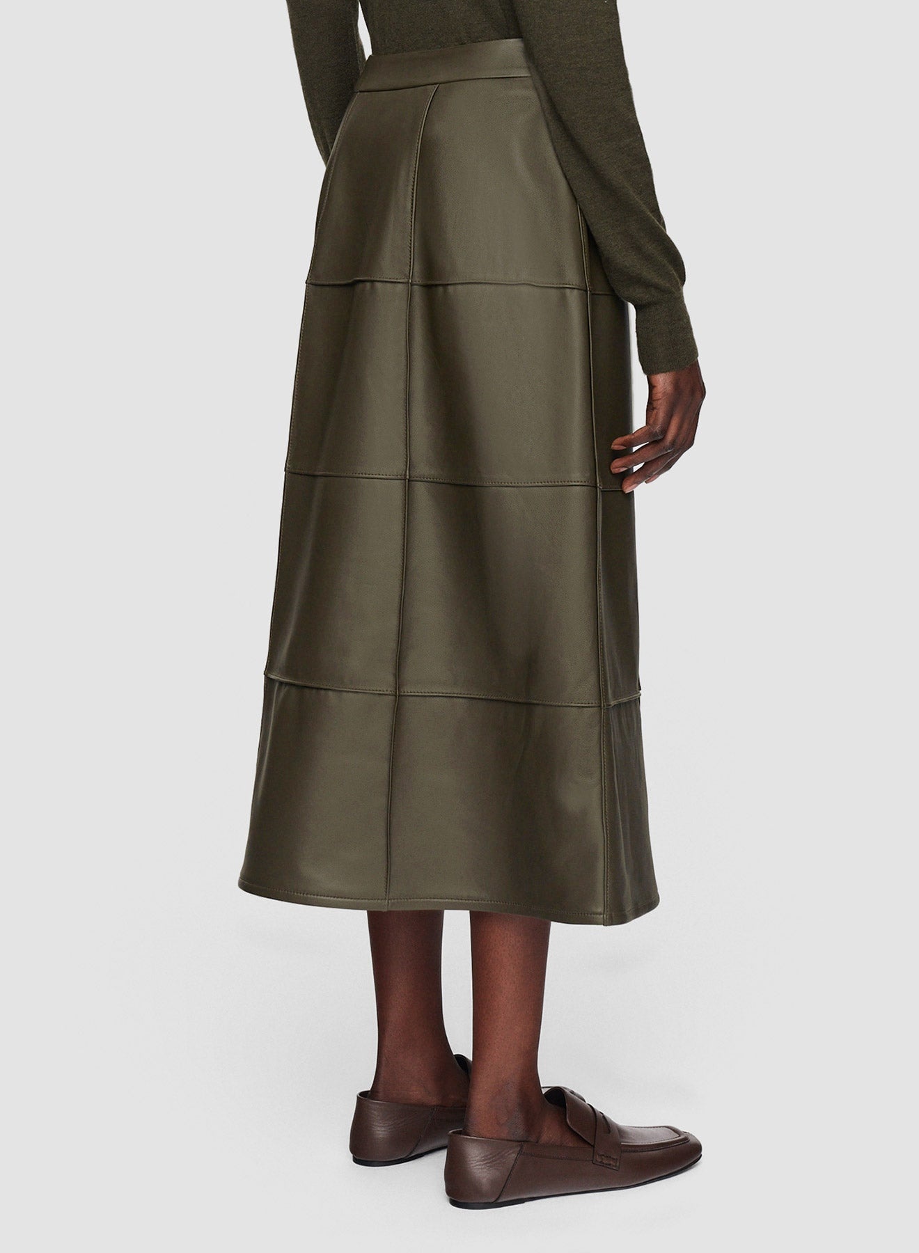 Grid Nappa Leather Keller Skirt - 3