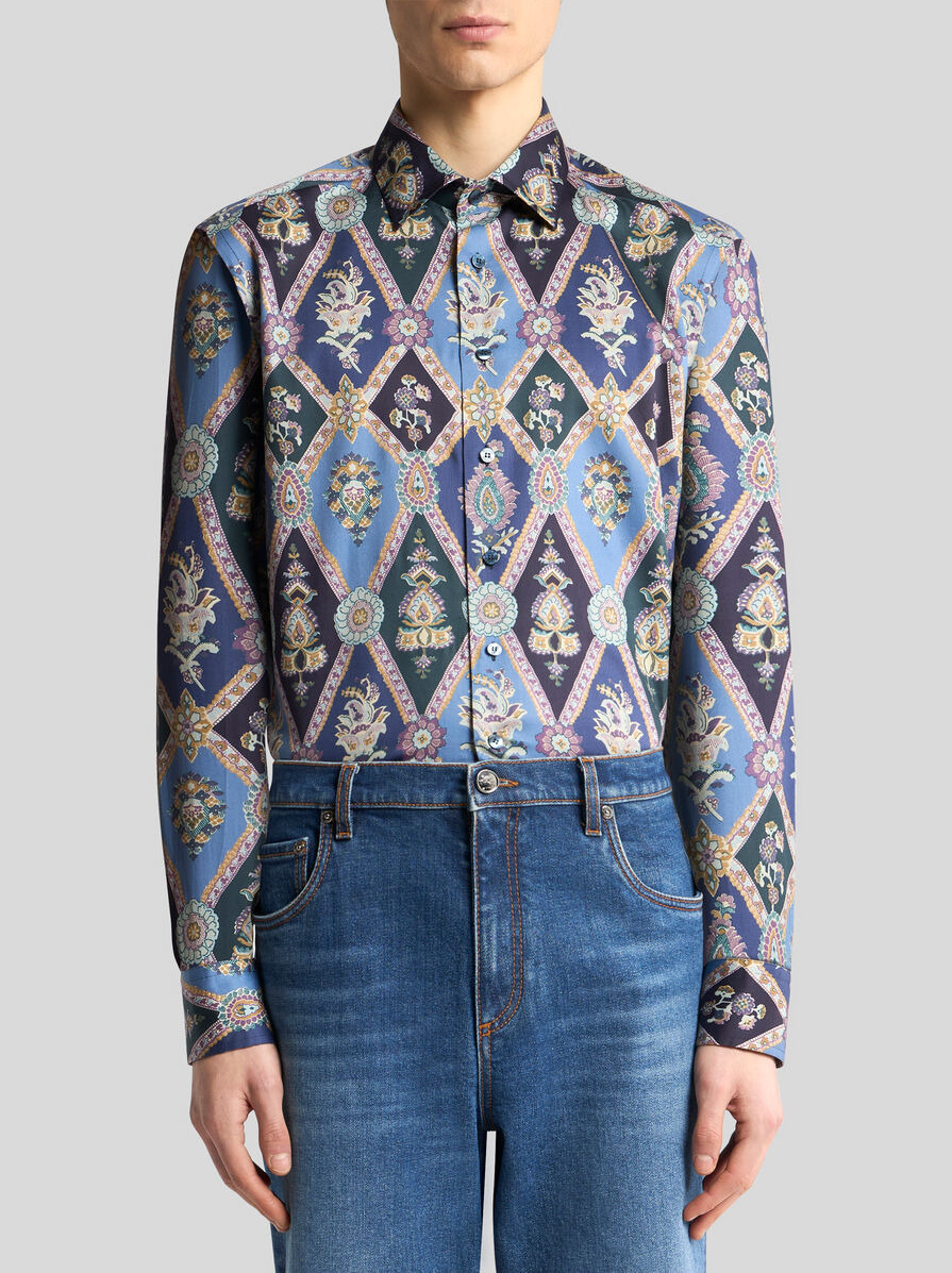 COTTON SHIRT WITH ALL-OVER PRINT - 2