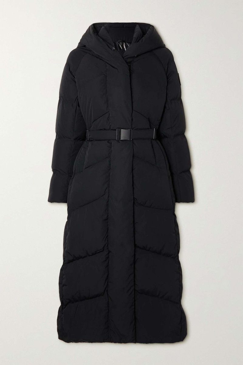 Marlow hooded belted quilted Ventera down parka 1