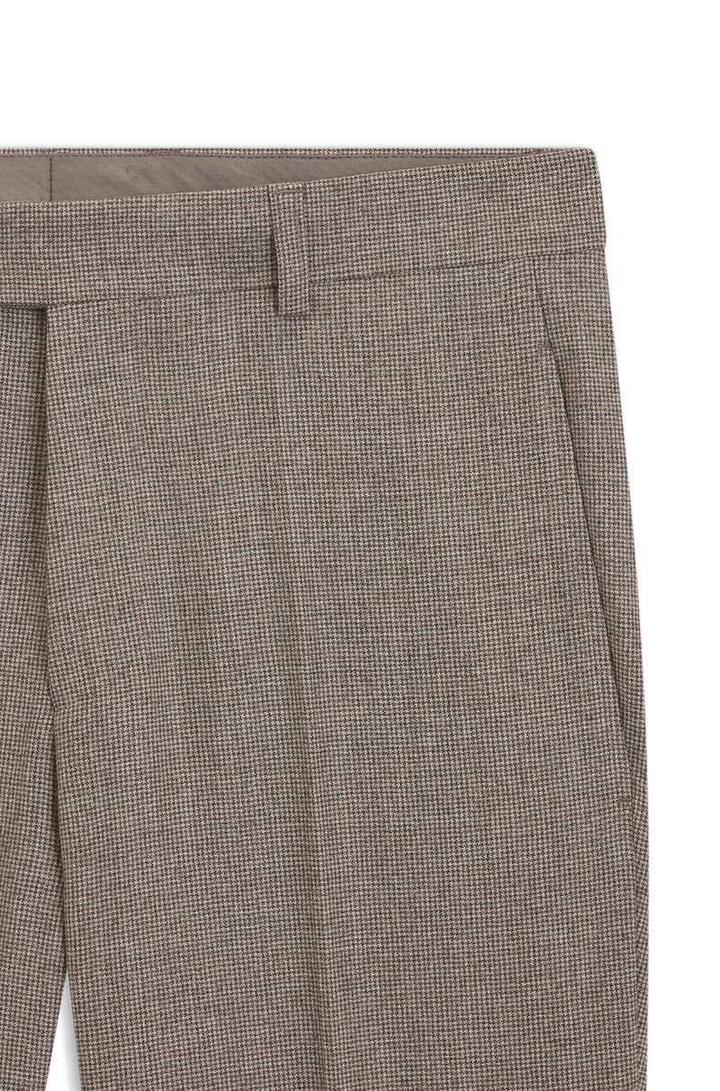 MICRO-PATTERNED TAPERED-FIT TROUSERS IN VIRGIN WOOL 6