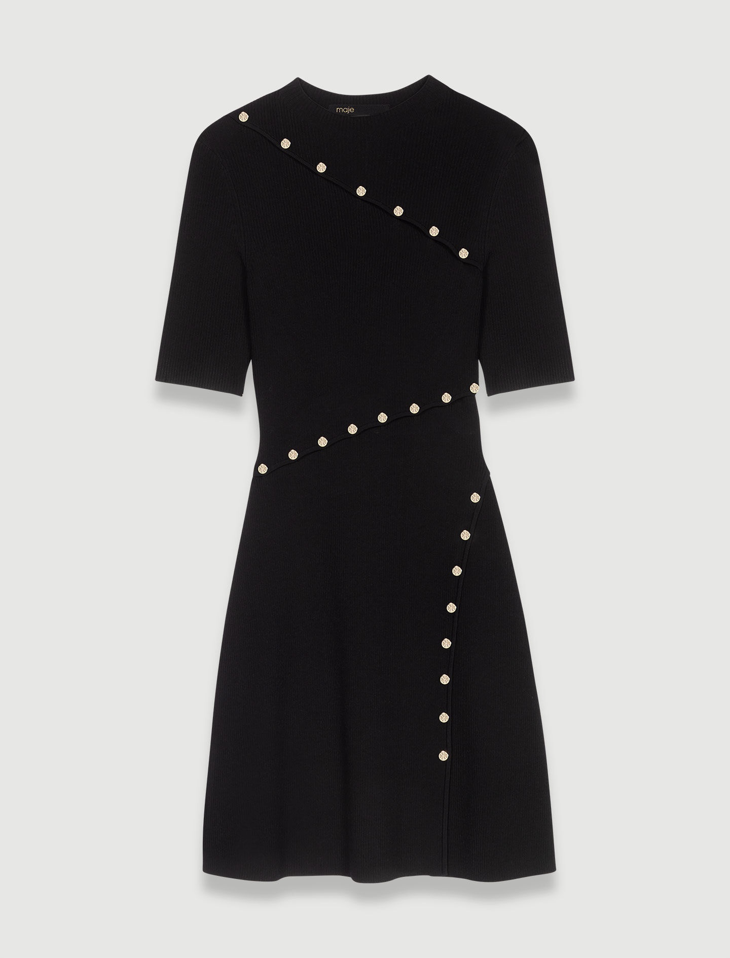 Dress in ribbed knit - 1