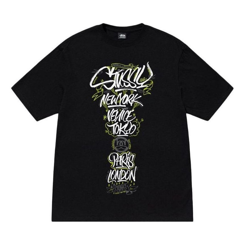 Stussy x Born X Raised Handstyles Tee 'Black' 3903853 - 1
