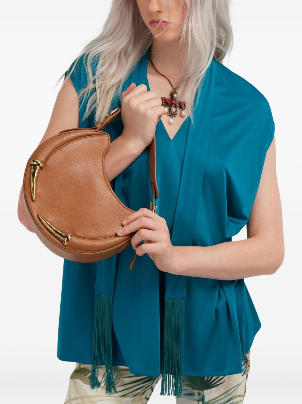 Fang Bag curved-handle shoulder bag - 2