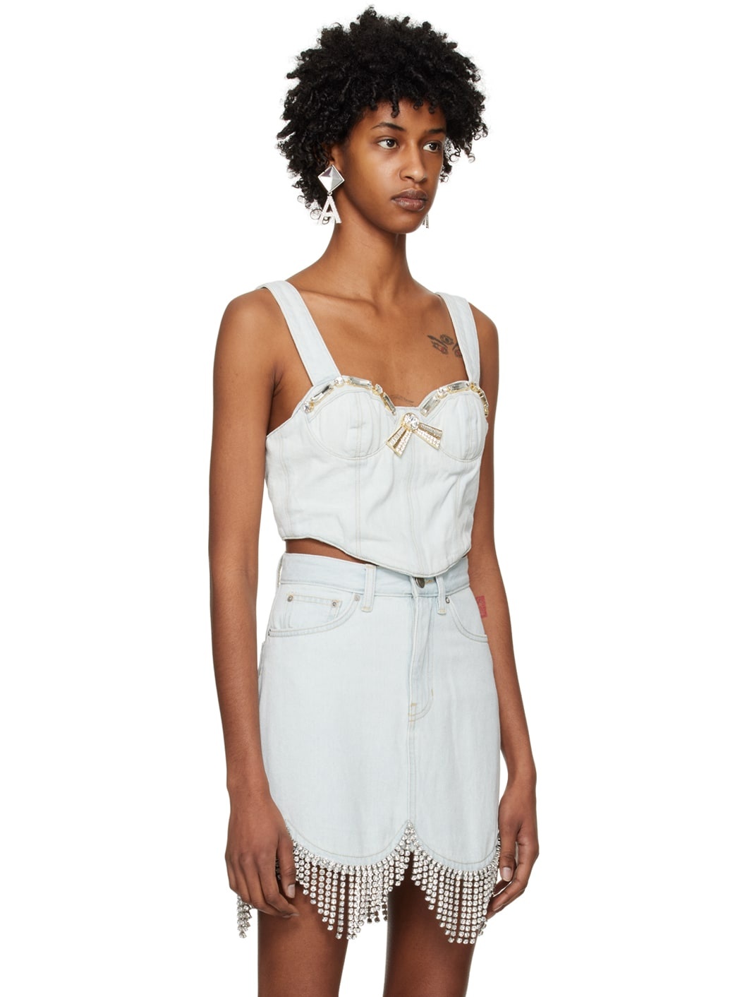 Blue Crystal Trim Camisole - 2